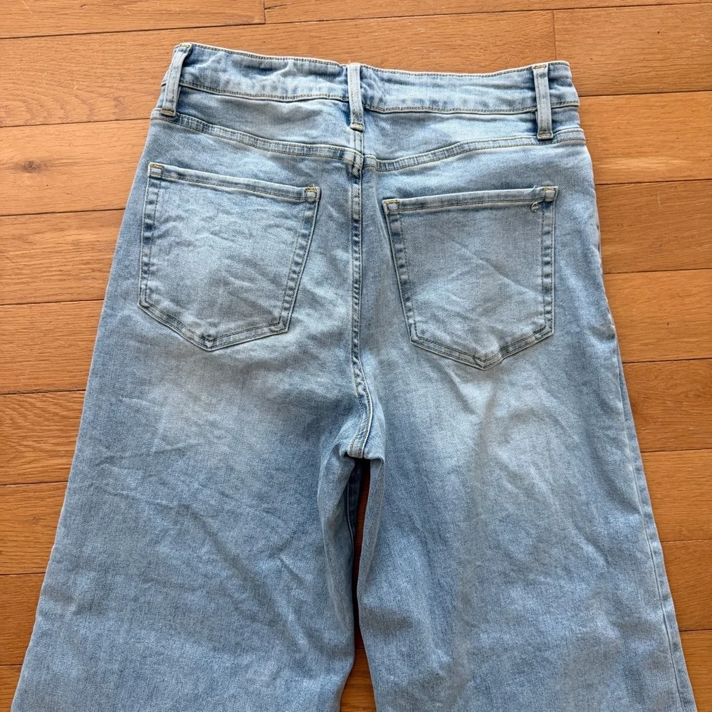 Mica High Rise Super Wide Leg Palazzo Crop Jeans Women 29 - Picture 6 of 12